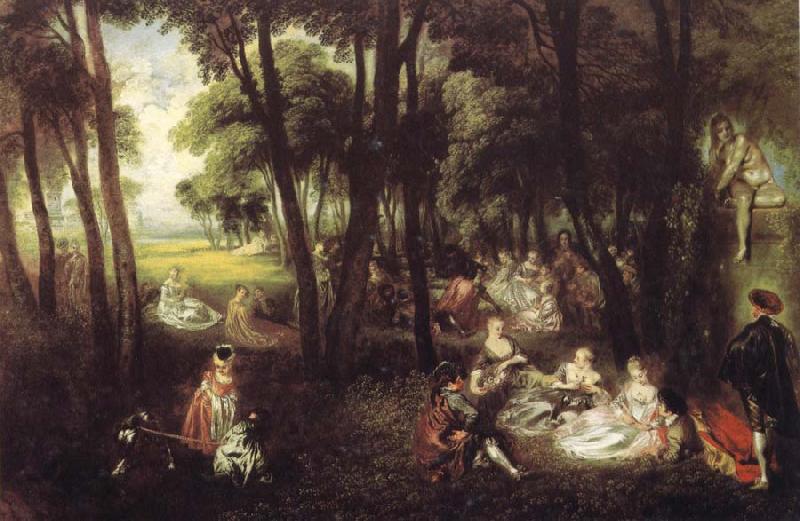 Jean-Antoine Watteau Country Pursuits Sweden oil painting art